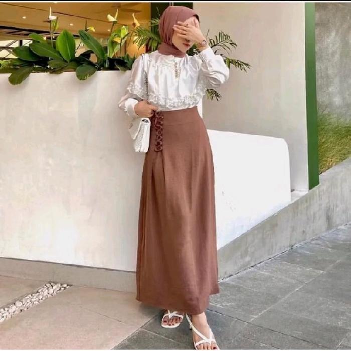 Rok Aesthetic Simpul / Alenaa Skirt / Rok Serut Korean Style -NN