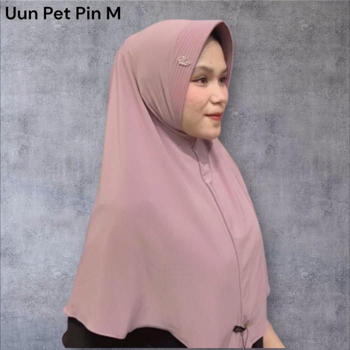 Jilbab Bergo Uun Pet Pin / jilbab harian / bergo jersi