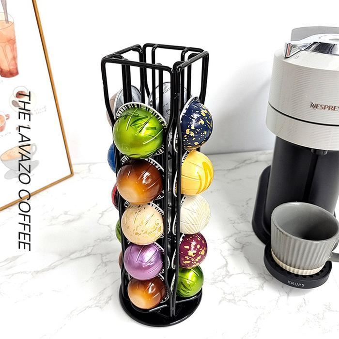NESPRESSO VERTUO Capsule Rack Holder Storage | 360 Rotating Capsule Tower | Rak Kapsul Nespresso