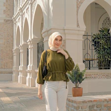 KIRANI BLOUSE JENNIE ATASAN WANITA / SORELA BLOUSE SERUT / ATASAN WANITA KEKINIAN Airflow Baju Crink
