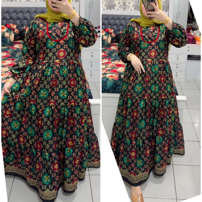 Gamis hindi arnita bunga terbaru