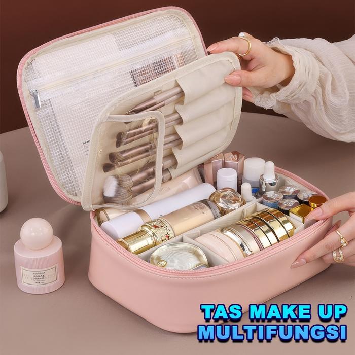 Tas Make Up Multifungsi Tas Kosmetik Travel Waterproof Skincare Organizer BK6030