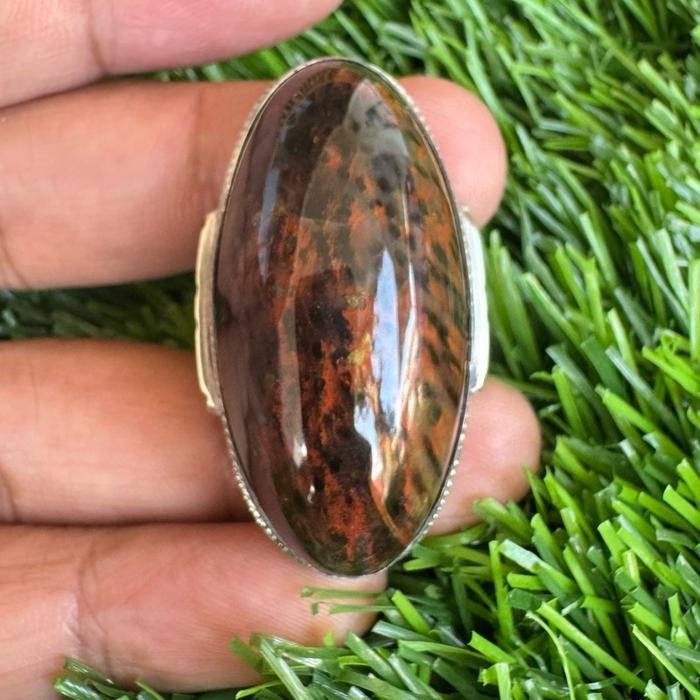 Natural Cincin Akik Fokay Fosil Kayu Akar Kelapa Langka
