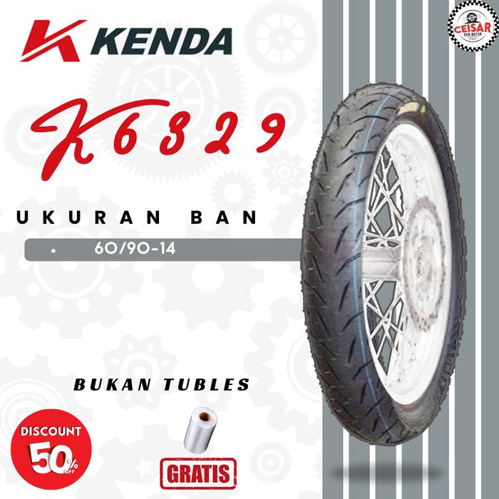 Ban Motor Matic KENDA K6329 60/90 Ring 14 Non Tubeless - Babylook