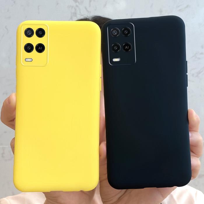 For OPPO A54 A 54 Case Cover Candy Plain Colors Shockproof Bumper For