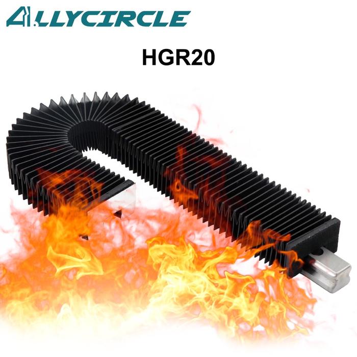 HGR20 Linear Guide Bellows Dust Proof Cover with Fireproof 200-1000MM
