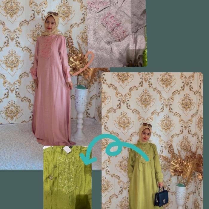 Gamis Dhiya bahan crincle