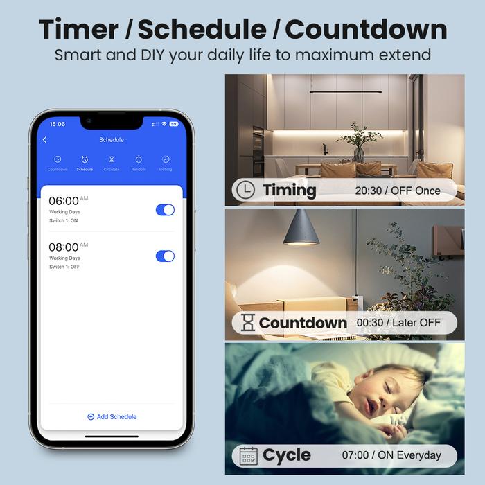 1/2/3/4 Gang Tuya Smart Switch 2-way Control Wifi Switch Smart