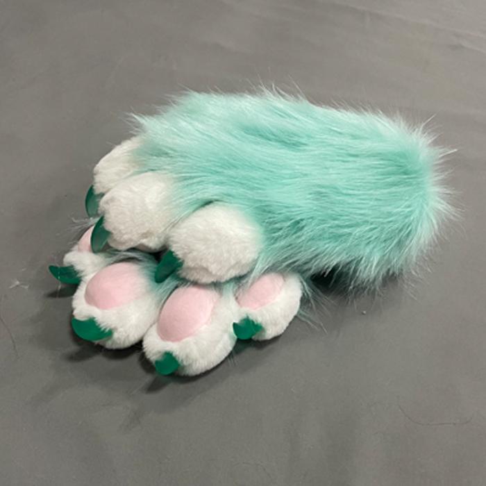 Furry PAWS Custom Long gloves Custom Kigurumi Fursuit Pair of cartoon Furry PAWS Cosplay costume fur