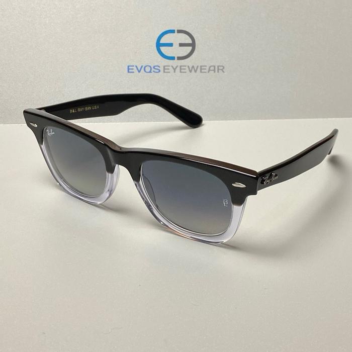 Kacamata Rayban Twotone wayfarer ferry maryadi hitam gradasi Lensa kaca BL USA 2140 Sunglasses Grafi