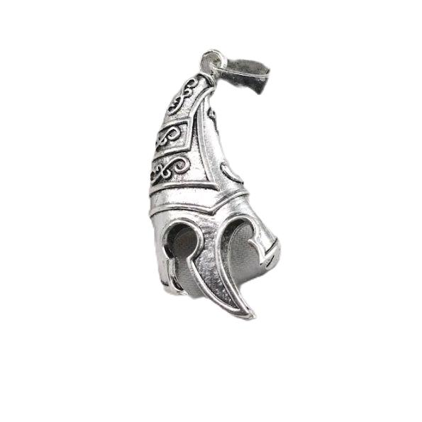 liontin ring taring/ iketan taring /gaya vintage Kalung iketan pendulum taring
