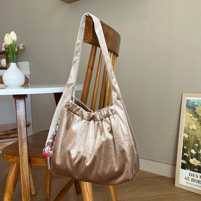 Ready Stok Laya Bag Latte Beludru Velvet Premium 14 Inch Store.Id
