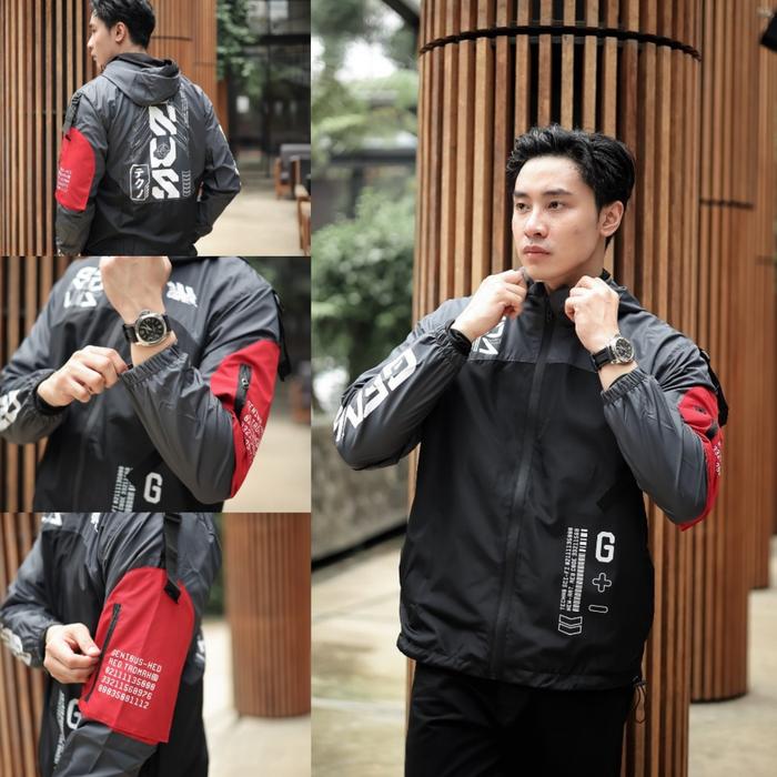JAKET CAGOULE PRIA CYBORG ORIGINAL GENIOUS JAKET MURAH JAKET DISTRO JAKET TERLARIS JAKET MOTOR JAKET
