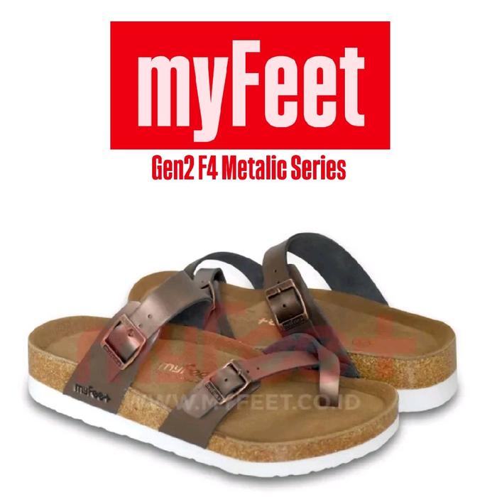 Sandal MYFEET Gen2 F4 Metalic Series Sandal Pria Dan Wanita Baik Untuk Kesehatan