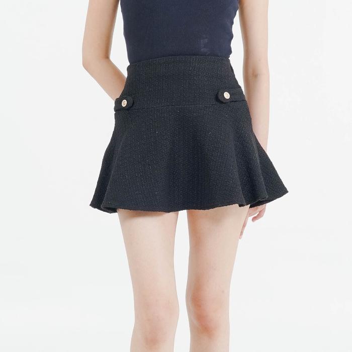 Ready- Enzy Storia X This Is April Rok Pendek Wanita Kekinian ES Elaine Tweed Skirt