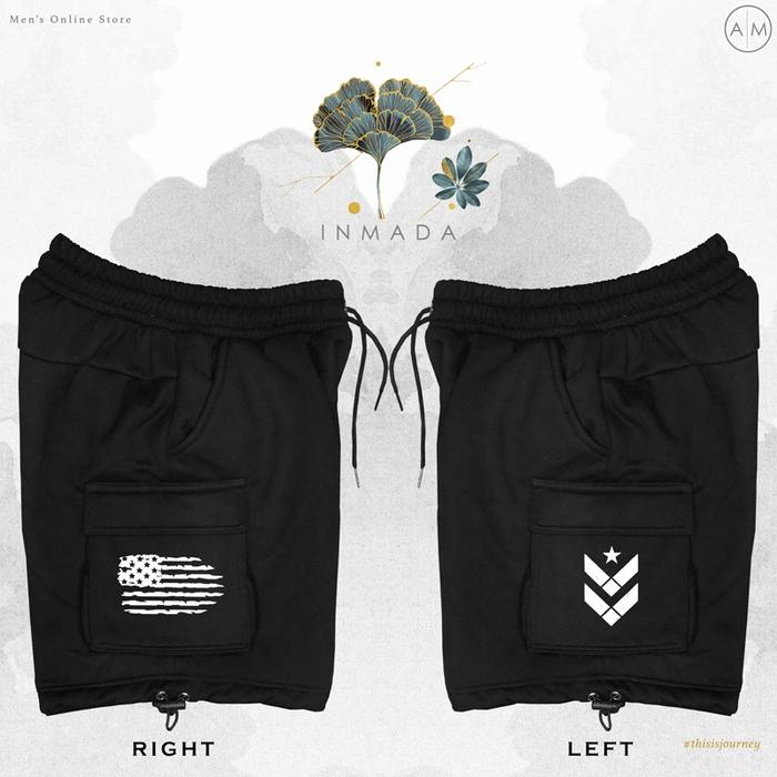 AMERICAN ARMY CARGO SHORTS - CELANA PENDEK KARGO TENTARA AMERIKA - INMADA Kantong Karet