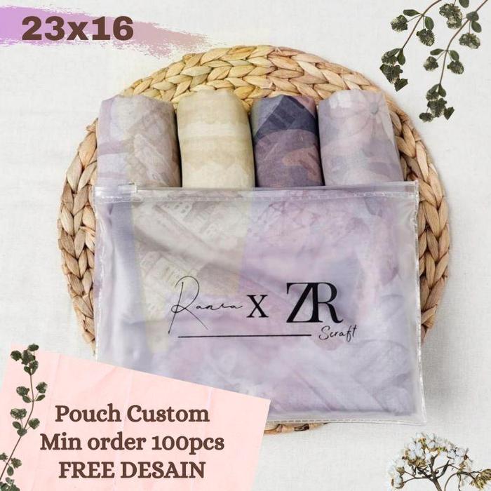 Ziplock Pashmina Pouch Custom 23x16 Pelindung Pashmina yang Aman dan Stylish