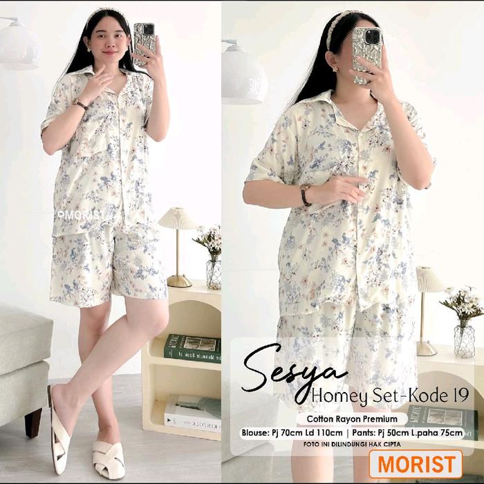 Sesya Homey Set Celana Pendek Hotpants Rayon Premium Original by Morist