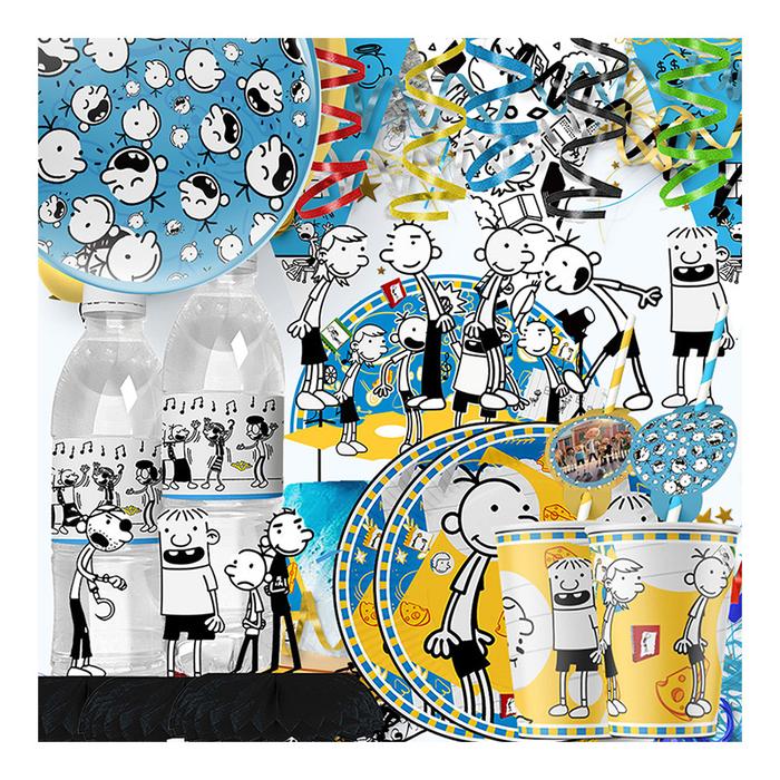 Diary of A Wimpy Kid Child Birthday Theme Party Decoration Set Party Supplies Cup Plate Banner Hat G