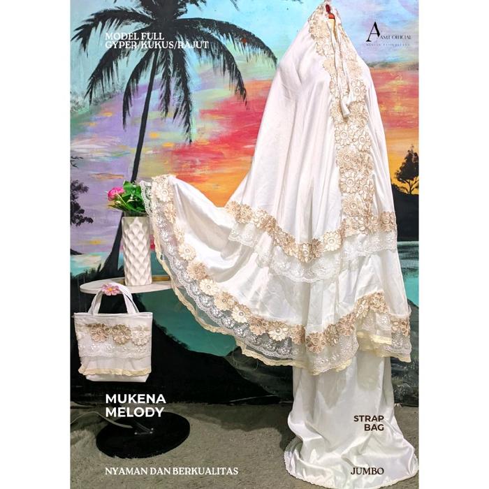 AMT OFFICIAL| MUKENA MELODY SUTRA ROBERTO CAVALLI FULL GYPER KUKUS RAJUT TWOTONE DOUBLE LAYER STRAP 
