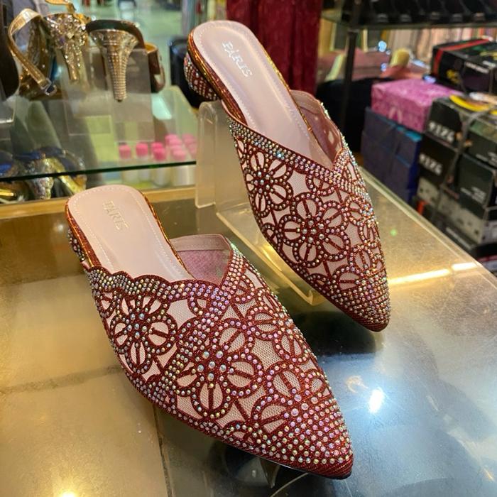Sandals & Flip Flops sendal pesta merah HEELS 3cm
