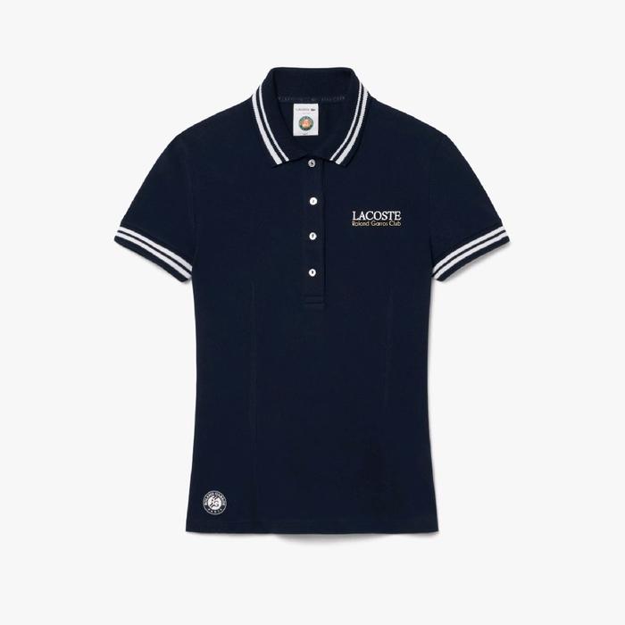 Lacoste Women's LACPF0582  Roland-Garros Edition Petit Pique Polo Shirt Kaos Polo Wanita