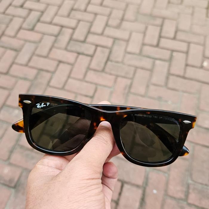 Kacamata Rayban Wayfarer RB2140 Tortoise Glossy Polarized Second Original
