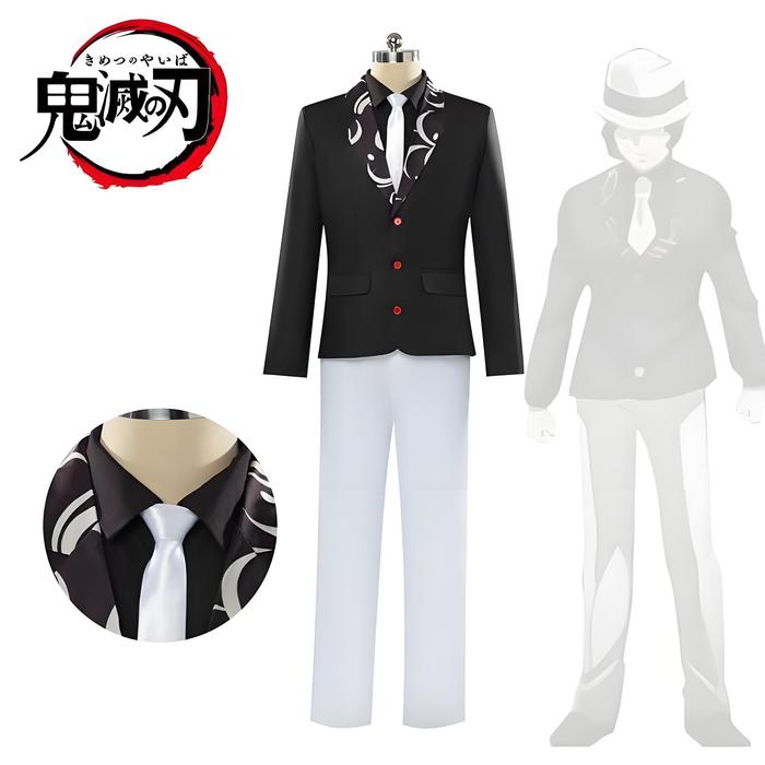 Kibutsuji Muzan Demon King Cosplay Anime Kimetsu No Yaiba disfraz uniforme sombrero peluca traje tra