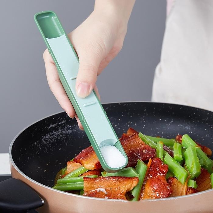 Sendok Dapur Presisi Sendok Takar Adjustable 2in1 dengan Skala Japanese Baking Tools