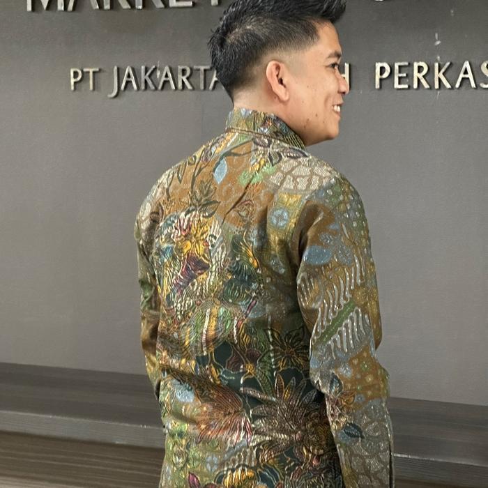 Kemeja Batik Tulis Pria Exclusive Formal Bahan Katun Solo Premium Lapis Furing Trycod Wafer By Ariba