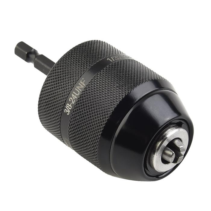Efficient Drill Chuck SDS Plus Adapter 0.8mm-10mm 3/8-24UNF 4pcs Adapter Chuck Converter Keyless Soc