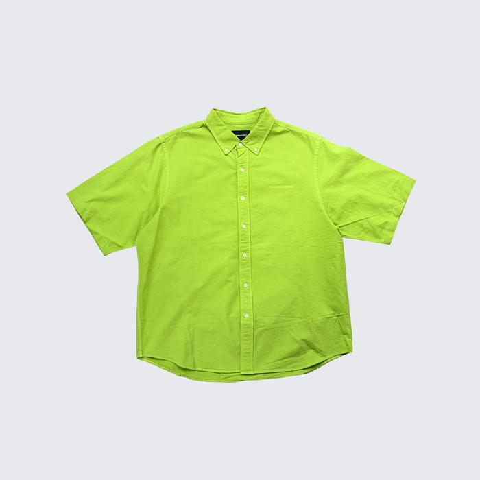 Green Lime Thisisneverthat Design FW24 Overdyed Shortsleeve Shirt - Unisex - XL