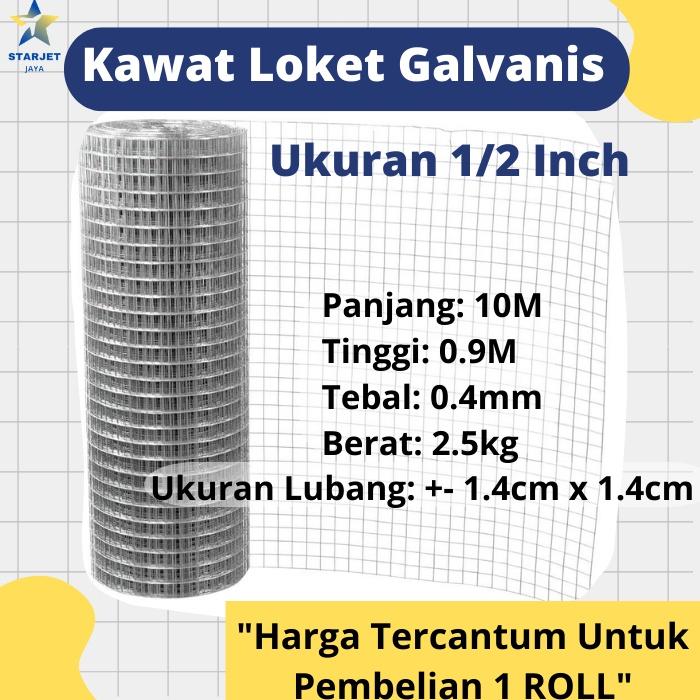 Jaring Kawat Ram Loket Pagar Kandang Kurungan Ayam Galvanis Hexagonal Tebal Anti Karat Panjang 10 Me