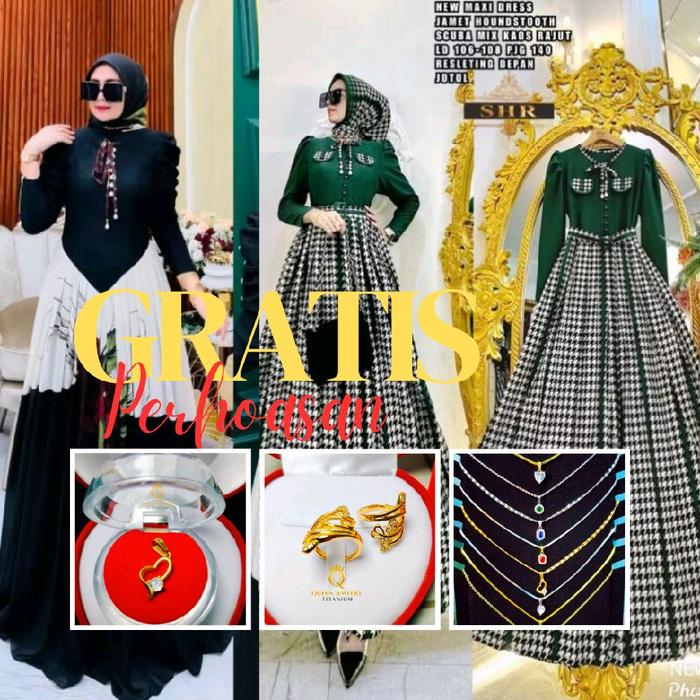SHR GAMIS MAXI DRESS •FREE PERHIASAN• NEW COLLECTION 2026 BAHAN PREMIUM  Wanita Dress Dewasa Muslim 