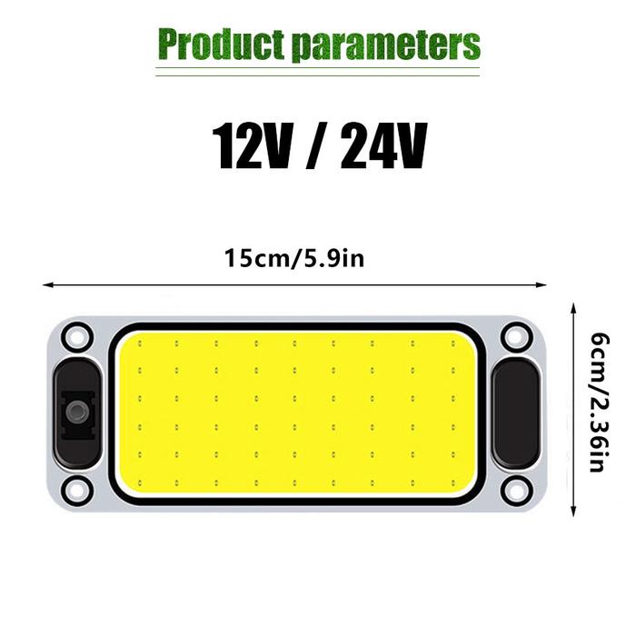 Lampu Plafon Baca Led Cob Super Terang 12V 24V Universal Untuk Plafon Kabin Mobil Truk