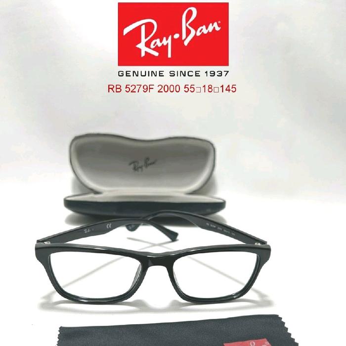 Ray-Ban Kacamata Hitam RB 5279F 2000 55-18-145 Original Since 1937 dengan Case dan Kain Pembersih Ex