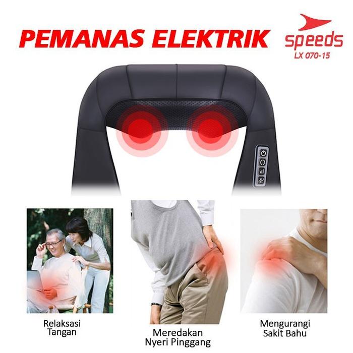 SPEEDS Neck Massager Terapi Kneading Refleksi Kesehatan Bahu 070-15