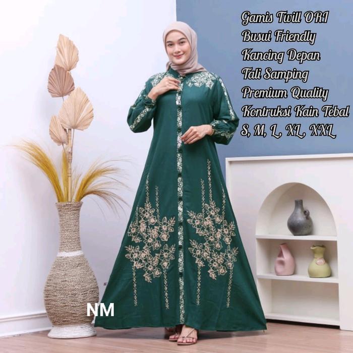 Gamis twill remaja/ibu ibu kekinian