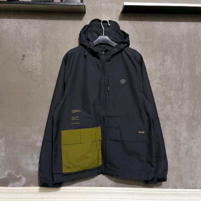 JACKET OUTDOOR BLOODS ACTV CYNIC NAVY ORANGE ORIGINAL.!! Jaket Pria Parasut