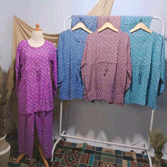 One Set (cplp) Batik cao soft rayon superr asli produk pekalongan