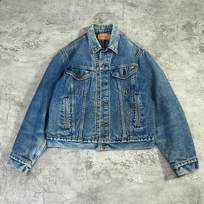 Vintage Levis Flannel Blanket Lined 90s Denim Jacket