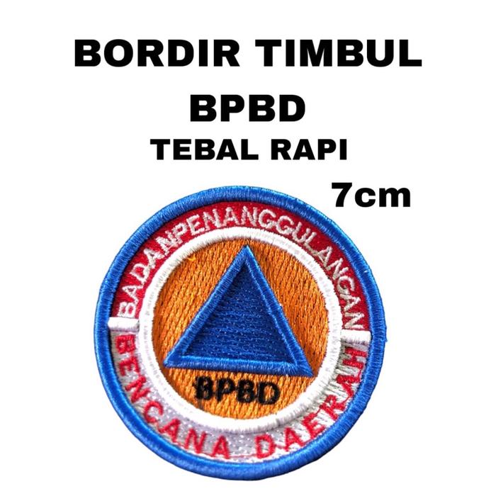 Bordir Timbul BPBD Tebal Rapi 7cm - Logo