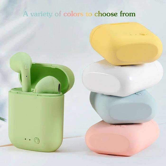 I12 Macaron Bluetooth Headset Matte Sports Binaural Wireless I12tws