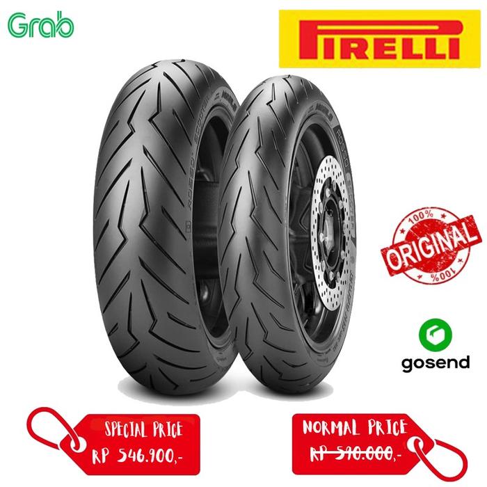 Pirelli Diablo Rosso Scooter Ban Tubeless 110 120 70 Ring 12 Original Motor Scoopy Vespa Matic Sprin