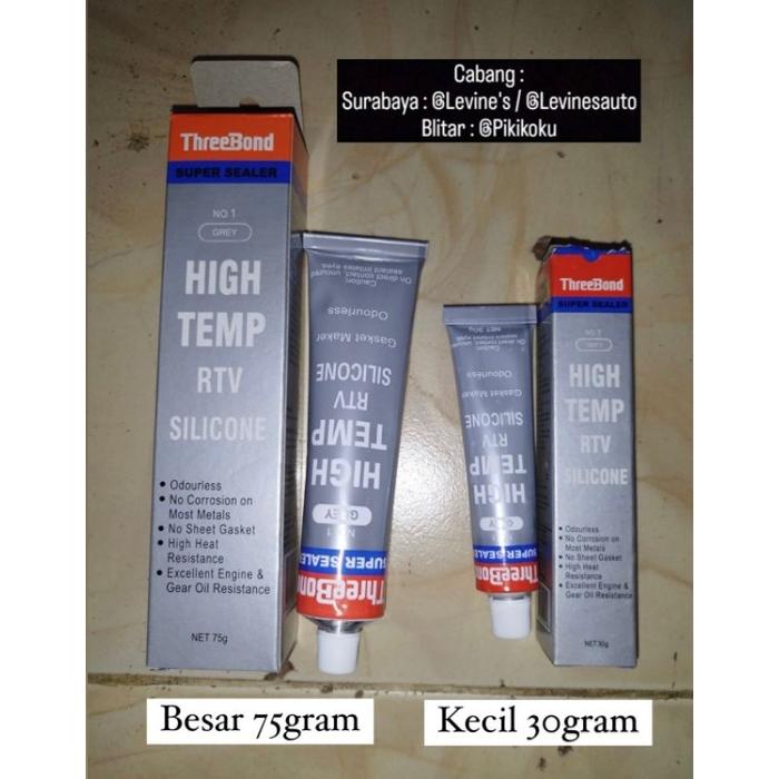 lem threebond RTV original (harga perbiji) / lem gasket threebond RTV hidgh  temp / threebond abu-ab