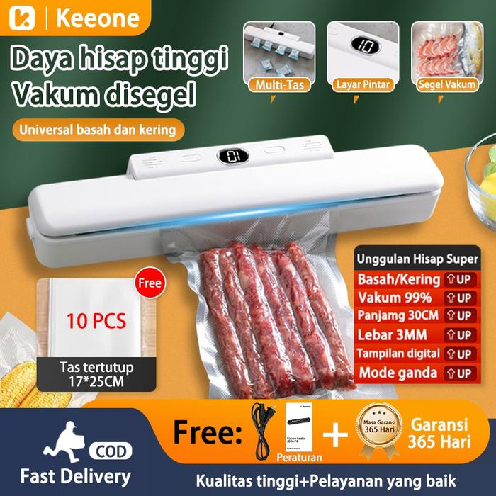2024 Vacum Sealer Alat Vakum Makanan / Alat Vacum Makanan Frozen / Mesin Vacum Makanan(Free 10 Kanto