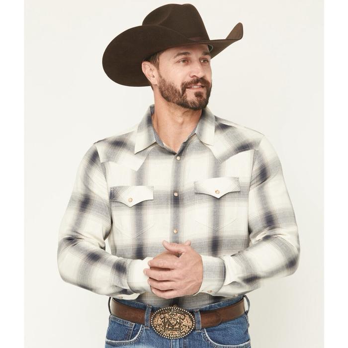 KEMEJA PRIA CODY JAMES MEN'S RUDDIMAN PLAID PRINT LONG SLEEVE SNAP WESTERN SHIRT
