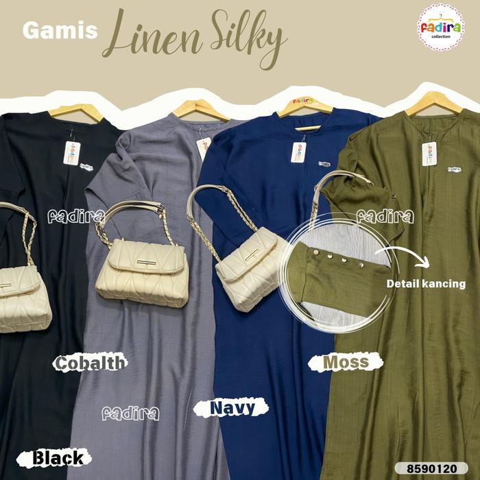 Gamis Linen silky/ Gamis Jumbo / gamis dewasa
