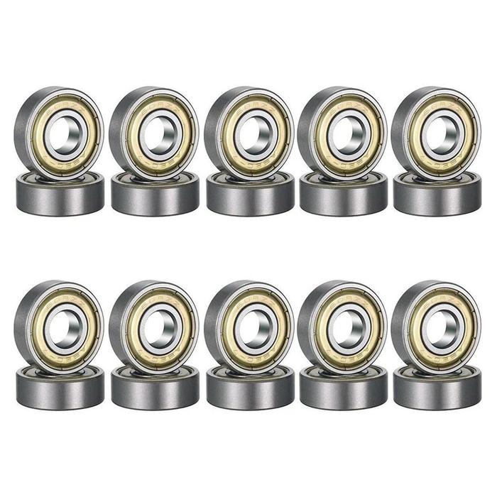 10pcs Bearing 608 ZZ Baja Karbon Miniature Ball Bearing 8 X 22 X 7 MM