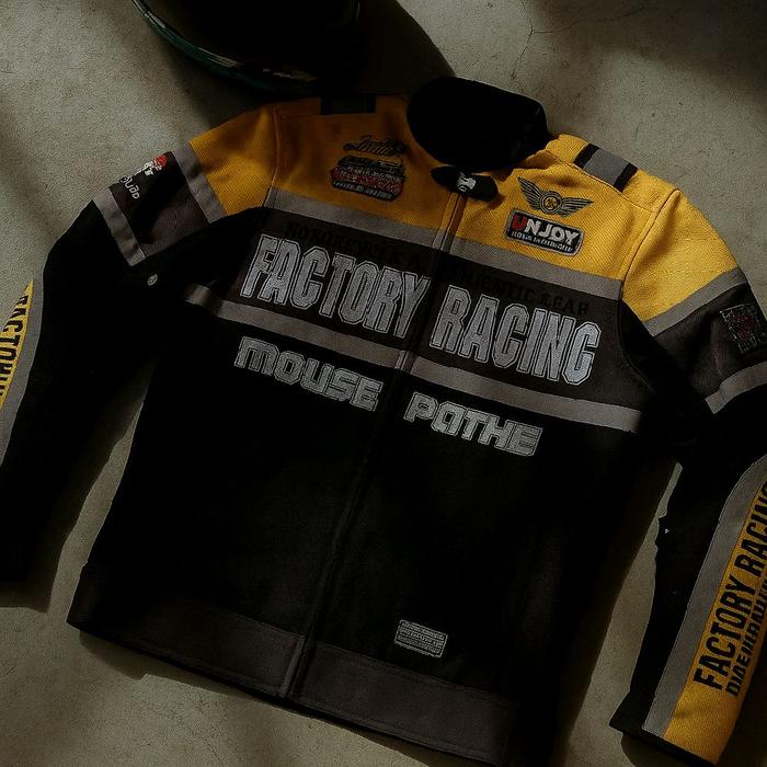 Jaket Motor Touring Mesh Mix Cordura Mouse Speed Hummer Yellow Black Keren